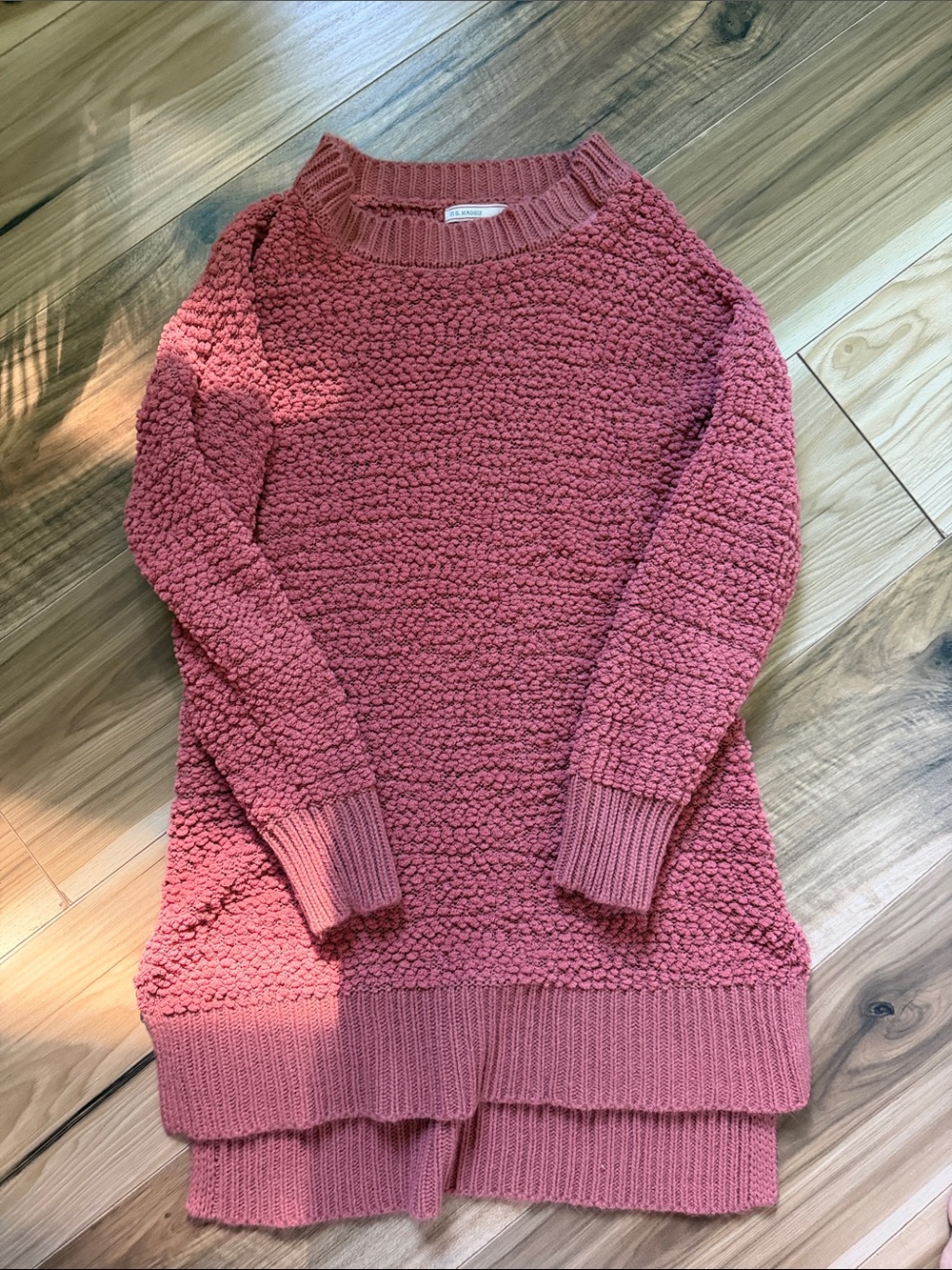 Cozy Bubble Knit Sweater Dress - Dusty Rose